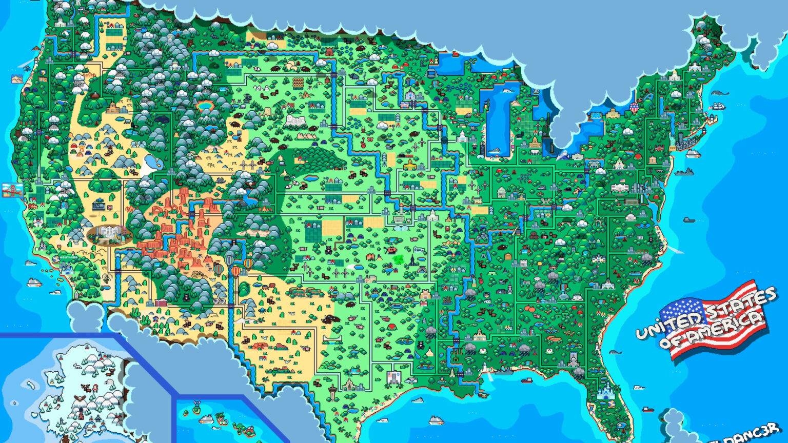 David moyano by david moyano usa pixelart usa pixel illustra